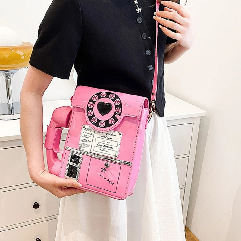 Fashion Telephone Shaped Shoulder Bag 2022 Women Funny Crossbody Bag