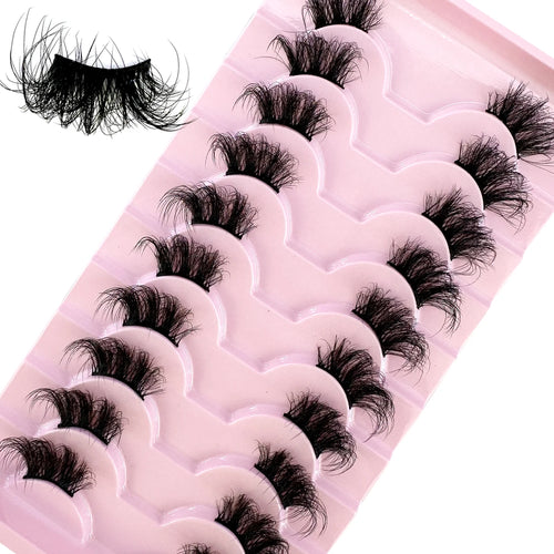 Fox Eyelashes 5/10 Pairs Hot Half Lashes Winged Wispy Fluffy False Eye