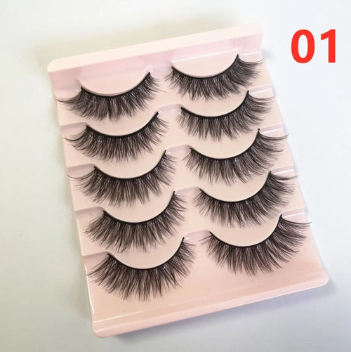 Fox Eyelashes 5/10 Pairs Hot Half Lashes Winged Wispy Fluffy False Eye