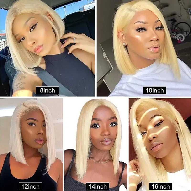 13x4  613 Blonde BOB Ombre Lace Fornt Wig Short Straight Bob