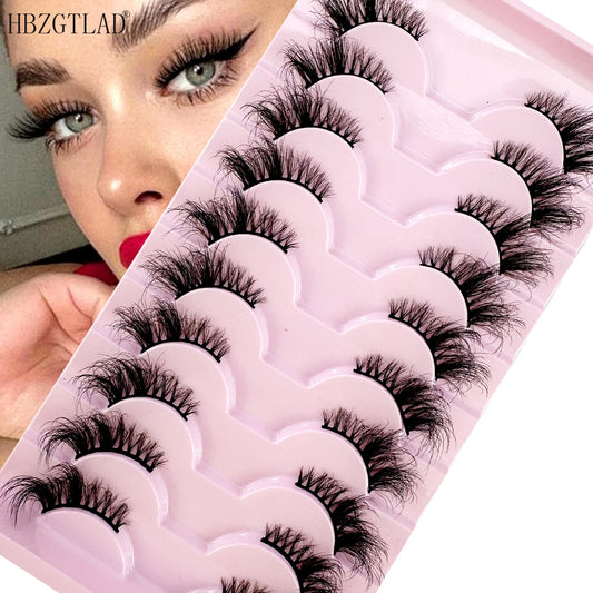 Fox Eyelashes 5/10 Pairs Hot Half Lashes Winged Wispy Fluffy False Eye