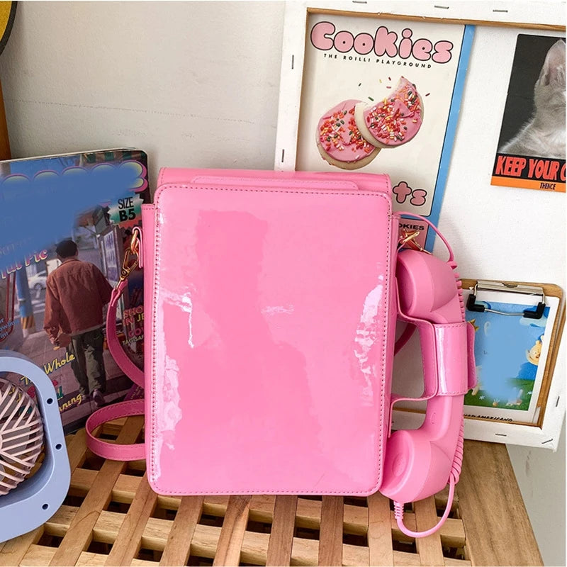 Fashion Telephone Shaped Shoulder Bag 2022 Women Funny Crossbody Bag