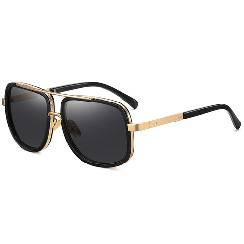 Vintage Square Sunglasses Men Fashion Metal Frame Gradient Sun Glasses