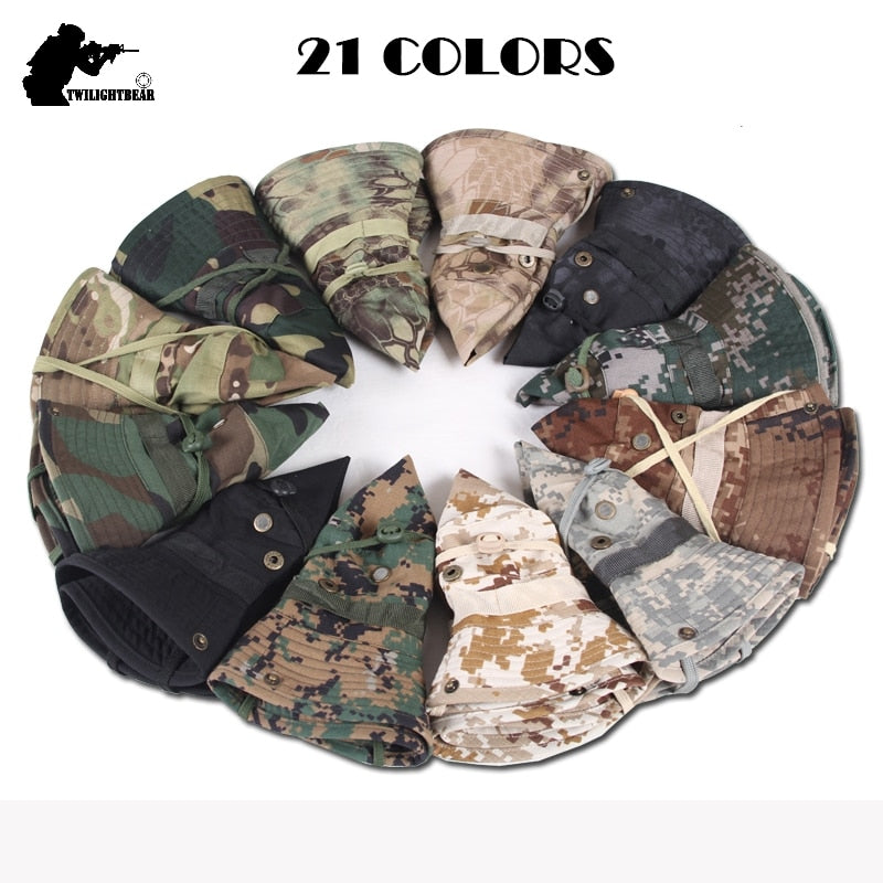 US Army Camouflage BOONIE HAT Thicken Military Tactical Cap Hunting